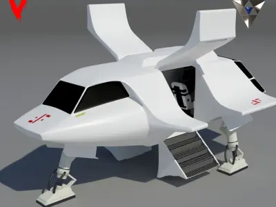 V Spaceship replica 3D print model