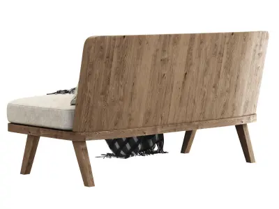 Alexa wooden loveseat  3D model