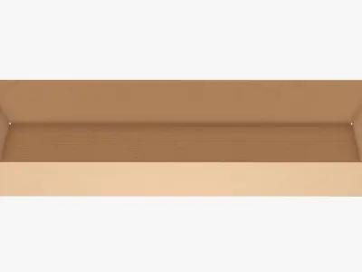 Tray cardboard box long shelf  3D model