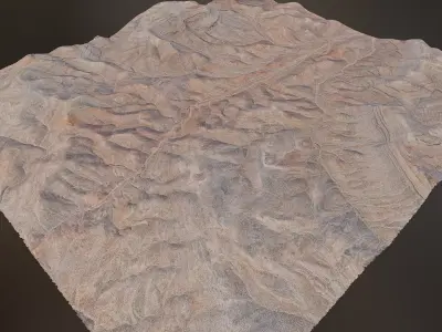 Arid Landscape 1 - Scan 3D model