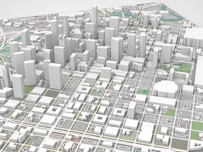 Cityscape Houston United States 3D model