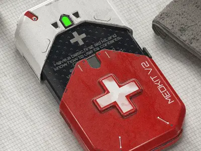 Sci-fi Med-Kit V2 PBR Low-poly 3D model