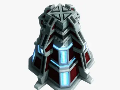 Force field generator 07 sci-fi Low-poly 3D model