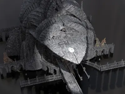 Covenant City Telescopes Ships Kit bash  3D model