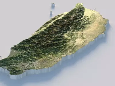 Taiwan Terrain Country 3D model