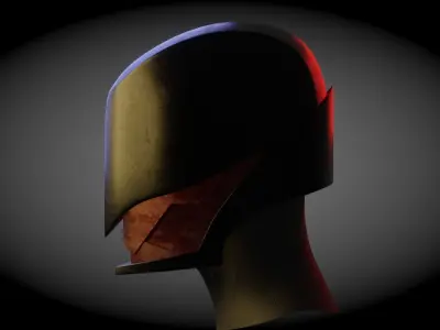 Raven Helmet - Sci-Fi Helmet Low-poly 3D model