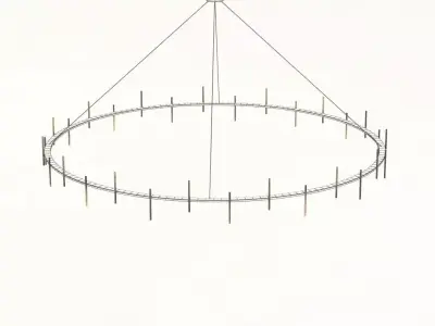 Circled Ceiling Pendant Light Lamp 3D model