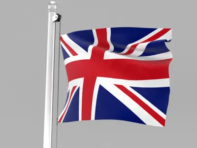 Flag of United Kingdom 3D model
