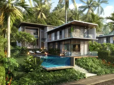 Villa exterior  3D model purchase