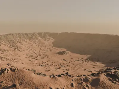 Mars Crater 3D model