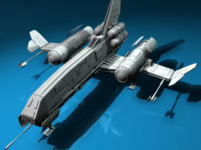 Space fighter 3D model