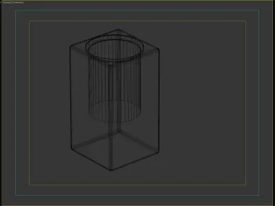 Concrete Outdoor Trash Bin for Urban and Park Areas 3D model