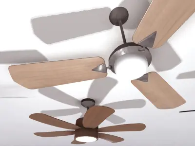 Fans Pack Low-poly 3D model