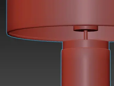 STOCKHOLM table lamp with gold base and shade 3D model