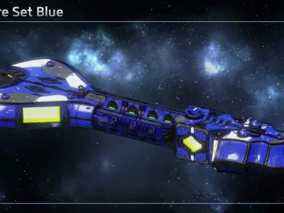 Spaceship Thaalian Empire Carrier Low-poly 3D model