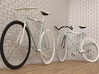 Fixie Bikes - Vintage Bikes Low-poly 3D model