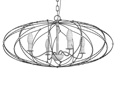 Crystorama Zucca Chandelier Low-poly 3D model