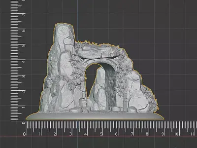 Ancient Rock Archway - Resin Fantasy Terrain - Pre-supported 3D print model
