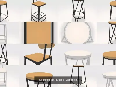 Collection Bar Stool 1 3D Model Pack