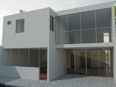 Modern House Low-poly 3D model