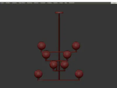 GAMBIT CHANDELIER Low-poly 3D model