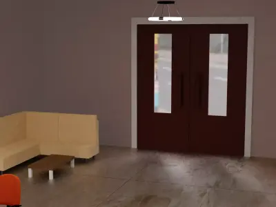 office concept Low-poly 3D model