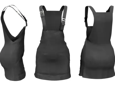 Dungaree Dress Low-poly 3D model