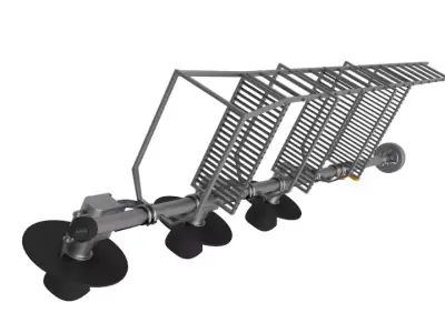 Railroad Searchlight Signal Triple 3D model