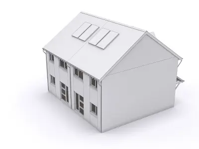 Townhouse 08 Low-poly 3D model purchase