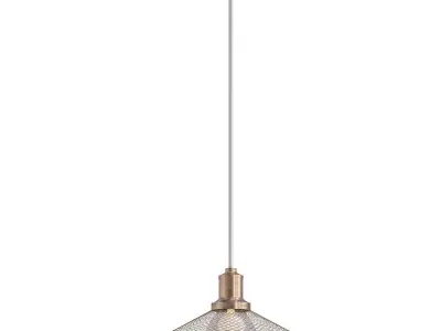 ludacris-3513-1w copper pendant light with clear glass shade 3D model