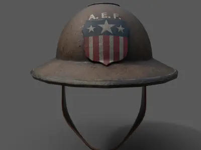 Helmet military Scifi ver18 Low-poly 3D model