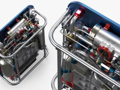  Astronaut Space Suit Backpack Equipment Metallic Blue 