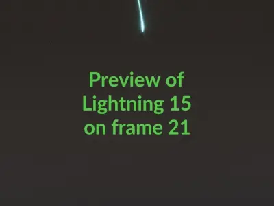 Animated Lightning v15 Low-poly 3D model
