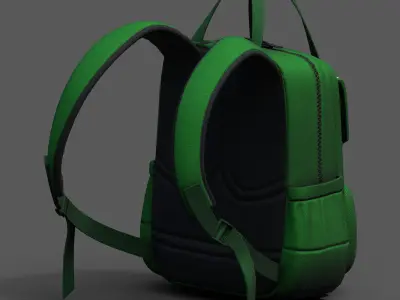 Backpack Camping Generic bag baggage  Low-poly 3D model