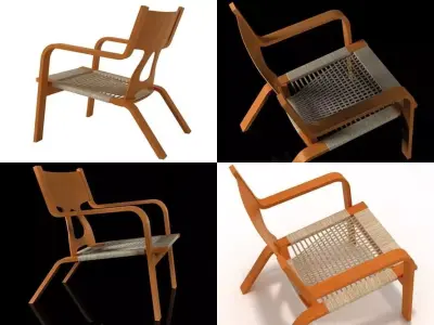 Denmark 1960s Armchair 3D model