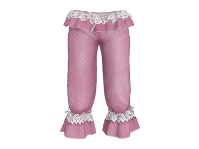 Female Bloomers Low-poly 3D model