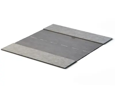 Street 12m x 14m Low-poly 3D model