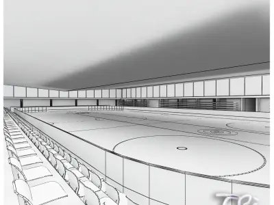 INDOOR ICE SKATING RINK 3D model