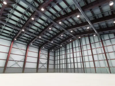 Airplane Hangar Interior 3D Model Low-poly 3D model