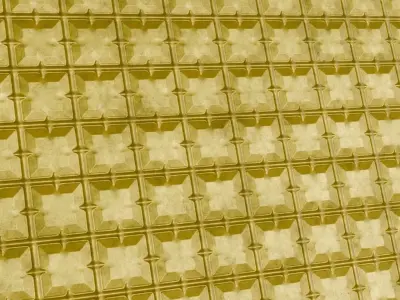 Golden Metal Sci-Fi PBR Seamless Texture