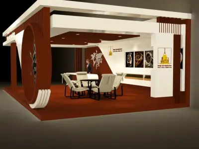 exhibition stand 3D model