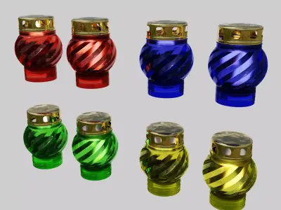 Candle light Low-poly 3D model