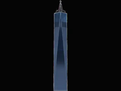 One World Trade Center Detailed Skyscraper 3D Model 3D model