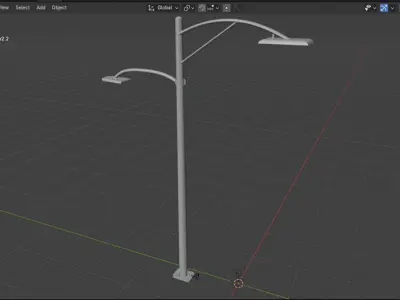 Street Light Pole 3D model