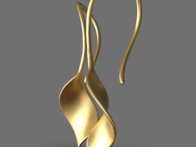 Light fashion earrings 3D print model