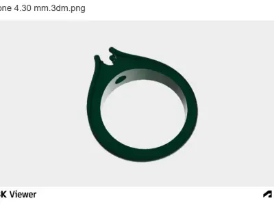 Elegant Diamond Ring 3D print model