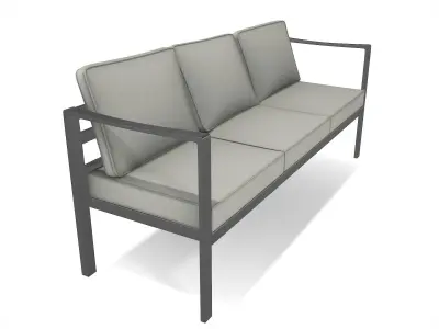 out bench sling fabric 001 Low-poly 3D model