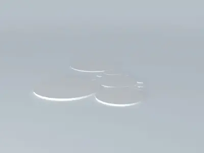 Plafon five bulbs 3D model