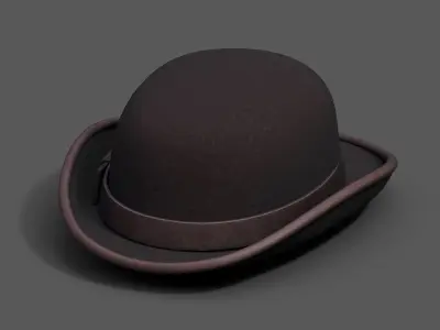 Human Hat Generic Brown protection classic basic package  Low-poly 3D model