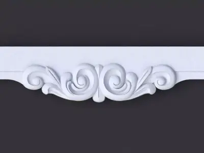 Central decor ornament for furniture 3D model 1087